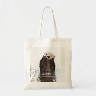 Niedliche Otter Wildlife Image Personalisiert Tragetasche
