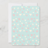 Niedliche Otter Wildlife mit rosa Herzen Geburtsta Einladung (Rückseite)