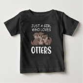 Niedliche Otter Women Sea nur ein Mädchen, das and Baby T-shirt (Vorderseite)