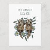 Niedliche Otters Denken Sie an Ihre Postkarte (Vorderseite)