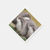 NIEDLICHE OTTERS SERVIETTE (Ecke)