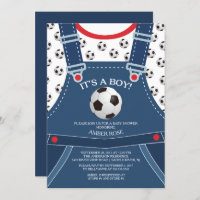 Niedliche Overalls SOCCER Ball Kinderdusche Einlad