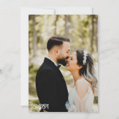 Niedliche Overlay-Foto-Hochzeit Einladung (Rückseite)