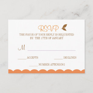 Niedliche Owalantwort RSVP Karte