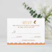 Niedliche Owalantwort RSVP Karte (Stehend Vorderseite)