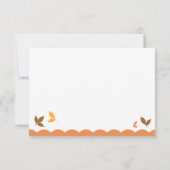 Niedliche Owalantwort RSVP Karte (Rückseite)