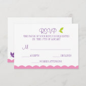 Niedliche Owalantwort RSVP Karte (Vorne/Hinten)