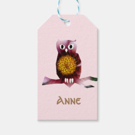 Niedliche Owl-, Bird-, Girl-Party-Geschenkmarken Geschenkanhänger
