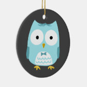 Niedliche Owl Groom Neu verheiratete Ehemännchen Keramik Ornament (Rechts)