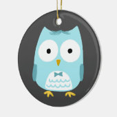 Niedliche Owl Groom Neu verheiratete Ehemännchen Keramik Ornament (Links)