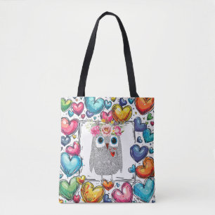 Niedliche Owl Hefttote Tasche