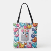 Niedliche Owl Hefttote Tasche (Rückseite)
