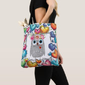Niedliche Owl Hefttote Tasche (Von Nahem)
