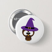 Niedliche Owl Hexe Button (Vorne & Hinten)