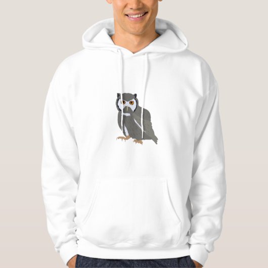 Niedliche Owl Illustration Hoodie (Vorderseite)