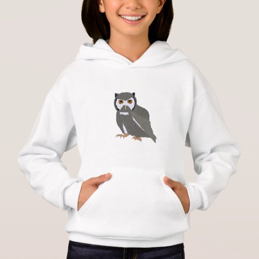 Niedliche Owl Illustration Hoodie (Vorderseite)