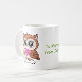 Niedliche Owl Liebe Sie für immer anpassbare Tasse (Vorderseite Links)