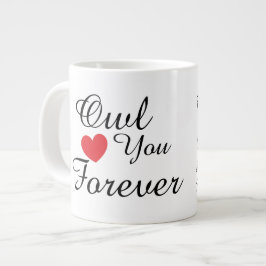 Niedliche Owl Liebe Sie für immer Kaffee Meme Jumbo-Tasse