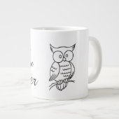 Niedliche Owl Liebe Sie für immer Kaffee Meme Jumbo-Tasse (Vorderseite Rechts)