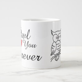 Niedliche Owl Liebe Sie für immer Kaffee Meme Jumbo-Tasse