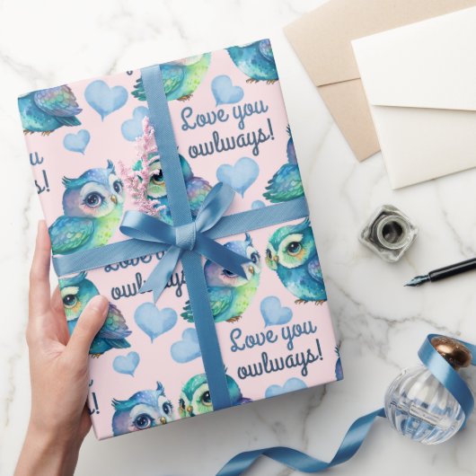 Niedliche Owl-Liebe Sie verschwinden oft Geschenkpapier (Schenken)