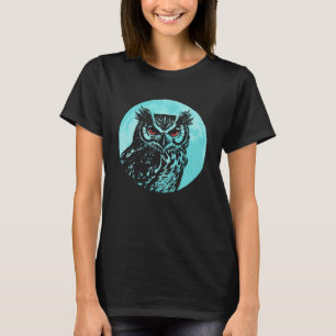 Niedliche Owl Moon Natur Wildlife Forest Animals P T-Shirt