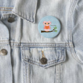 Niedliche Owl Reading Button (Beispiel)