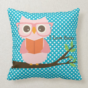 Niedliche Owl Reading Kissen