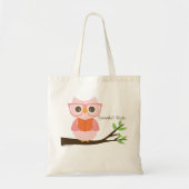 Niedliche Owl Reading Tragetasche (Vorne)