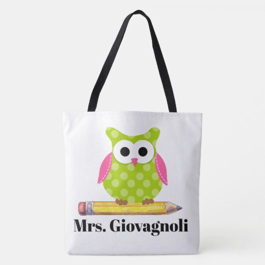 Niedliche Owl Teacher Tasche - Sehen Sie zurück! (Vorderseite)