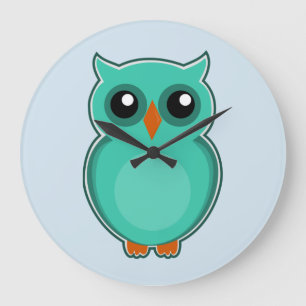 Niedliche OWL-Uhr Große Wanduhr