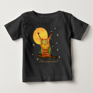 Niedliche Owl Watercolor Stilschule Jahr auf der R Baby T-shirt