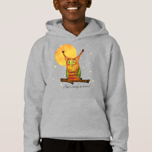 Niedliche Owl Watercolor Stilschule Jahr auf der R Hoodie