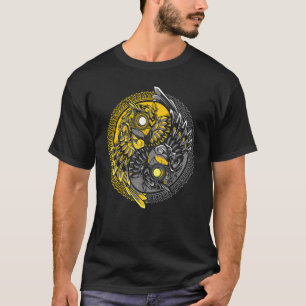 Niedliche Owl Women Mystic Yin Yang Owls T-Shirt
