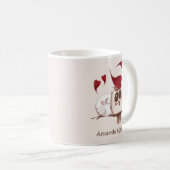 Niedliche Owls Couple Namen Personalisiert Kaffee  Kaffeetasse (VorderseiteRechts)