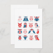 Niedliche Owls Dankeskarte (Vorne/Hinten)