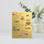 Niedliche Owls | Die Eule, die ich zu Weihnachten (Stehend Vorderseite)