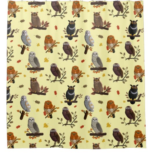 Niedliche Owls Duschvorhang (Vorderseite)