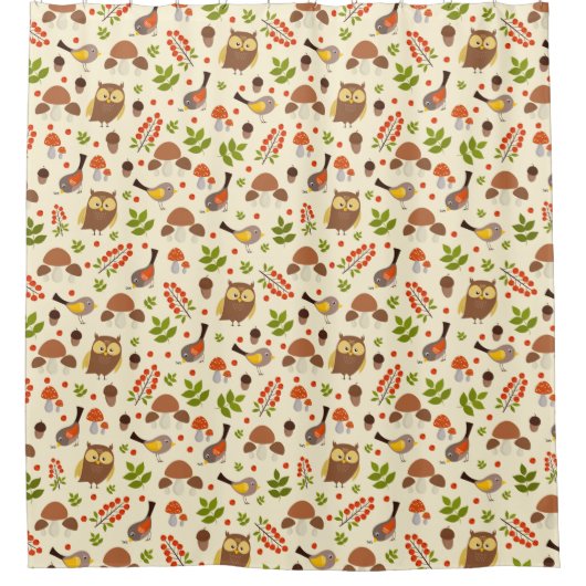 Niedliche Owls Duschvorhang (Vorderseite)