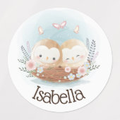 Niedliche Owls Etiketten (Design 1)