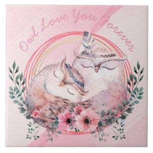 Niedliche Owls Fliese