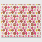 Niedliche Owls Geschenkpapier (Flach)