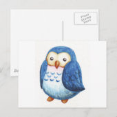 Niedliche Owls gestrichen Postkarte (Vorne/Hinten)