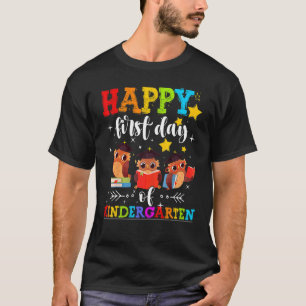 Niedliche Owls glücklich ersten Kindergartenlehrer T-Shirt