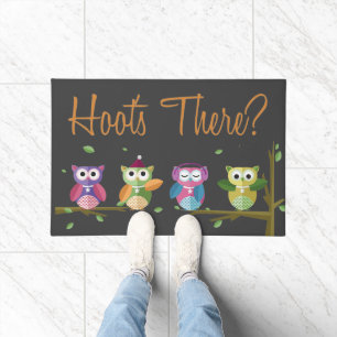 Niedliche Owls Hoot's There Fall Fun Willkommen Fußmatte