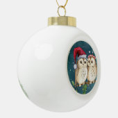 Niedliche Owls Keramik Kugel-Ornament (Links)