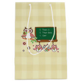 Niedliche Owls Lehrerbewertung Mittlere Geschenktüte (Vorderseite)