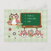 Niedliche Owls Lehrerbewertung Postkarte (Vorderseite)