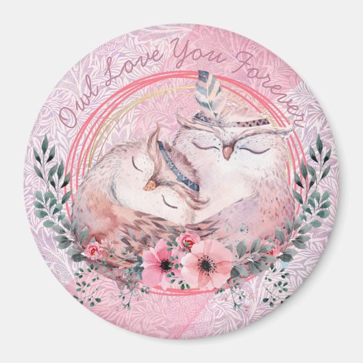 Niedliche Owls Magnet (Vorne)