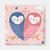 Niedliche Owls Magnet (Vorne)